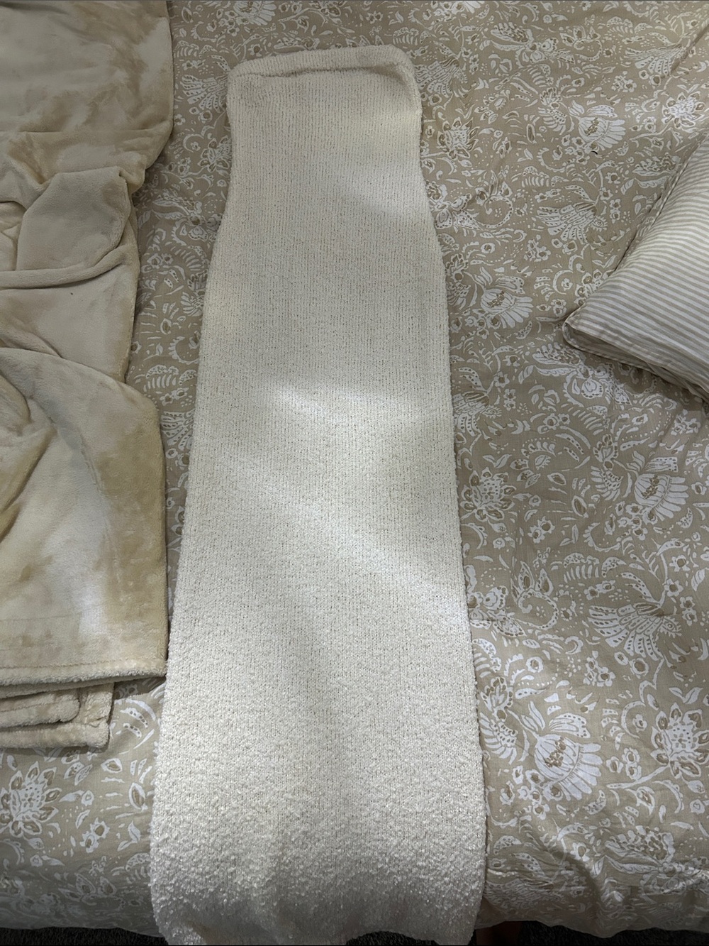Cream Knit Tube princess Polly Dress